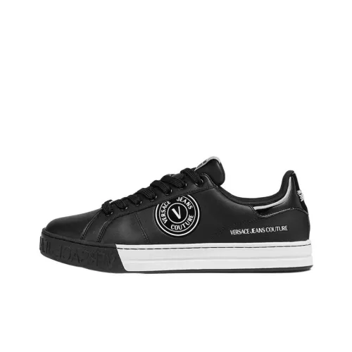 VERSACE JEANS Couture Skateboard Shoes Men Low-Top Black/White