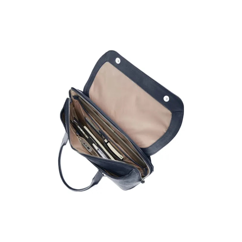SAMSONITE Saffiano Leather Laptop Bag Shoulder Bag Crossbody Bag Handbag Women's Marine Blue-5