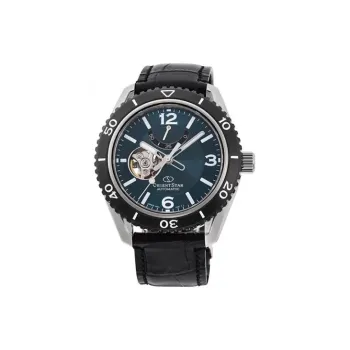 ORIENT STAR Automatic Mechanical Movement Genuine Leather Strap Watch Men's Watches Blue Dial