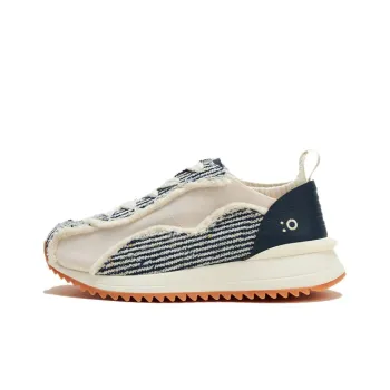 FAJO Height Increasing Low Top Casual Shoes Unisex Blue Beige