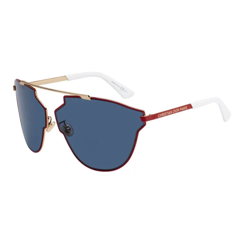 DIOR Metal Irregular Shape Sunglasses Women's Red-0