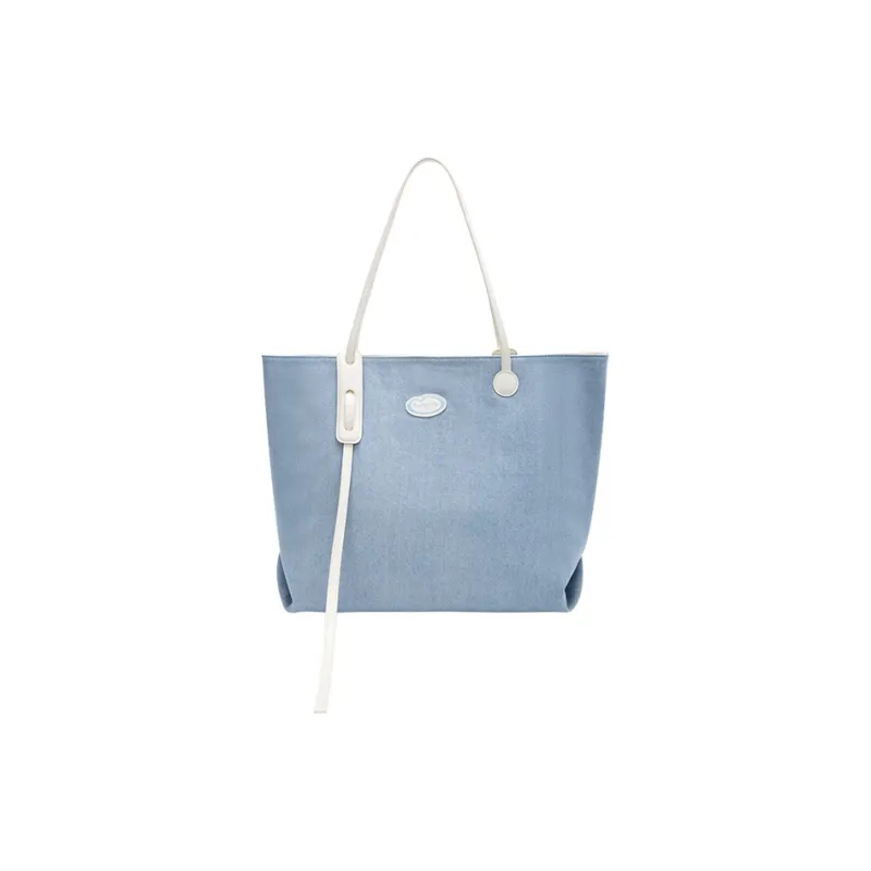 SEM/R PU Shoulder Bag Medium Size Women's Khaki 50607 Denim Light Blue 88101-5