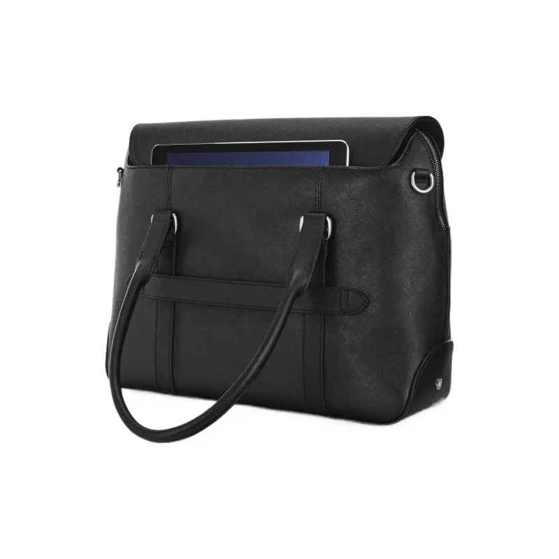 SAMSONITE Saffiano Leather Laptop Bag Shoulder Bag Crossbody Bag Handbag Women's Black-2
