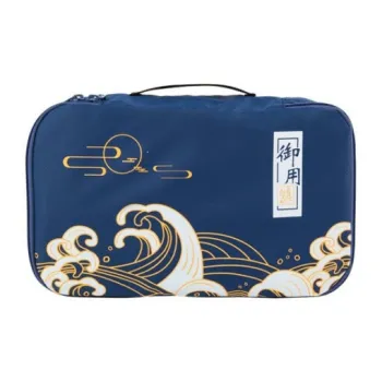 GOX Nylon Storage Bag Toiletry Bag Large Size Unisex Fukai Blue