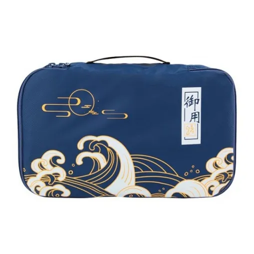 GOX Nylon Storage Bag Toiletry Bag Large Size Unisex Fukai Blue-0