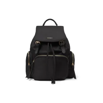 Teenmix Polyamide With Synthetic Leather Backpack, Backpack, Mommy Bag Tubas Women's Black/Ecru