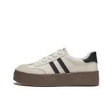 Beige Black-Synthetic Leather Women's-H14W3742