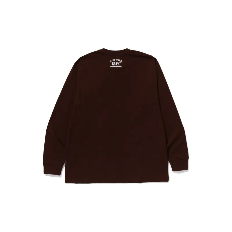 Bape Mad Face College Long Sleeve Tee-3
