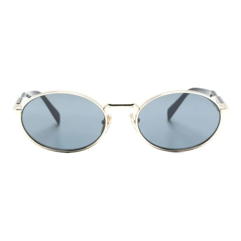 PRADA Eyewear Logo engraved Oval frame Sunglasses-1