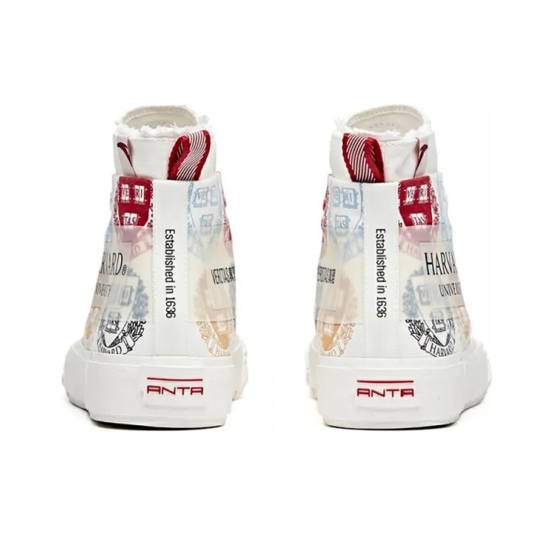 ANTA X Harvard Canvas High 'White'-3