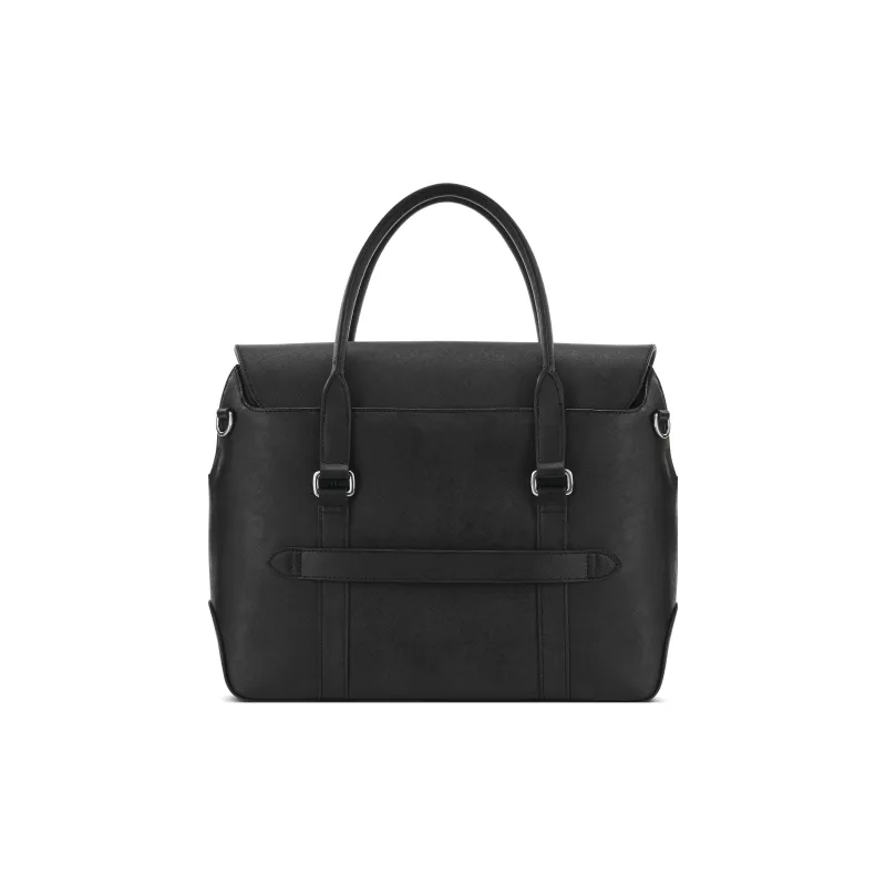 SAMSONITE Saffiano Leather Laptop Bag Shoulder Bag Crossbody Bag Handbag Women's Black-4