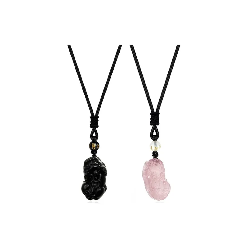 TIG Obsidian Jade Necklaces Unisex-5