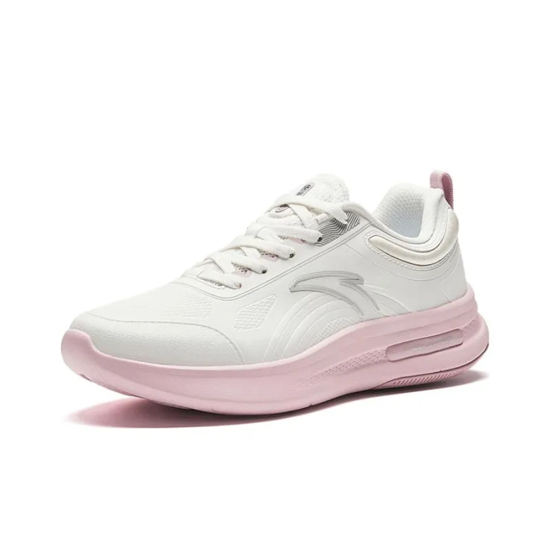 Anta Variety Training Collection Cushioning, Wear Resistant Low Top Training Shoes Women's Pink White-1