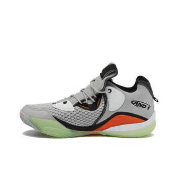 AND1 Override Anti-Slip Wear-Resistant Low-Top Basketball Shoes Men's Gray Green