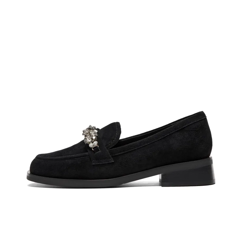 Joypeace Velour Latte Loafers 3.5cm Women's-0