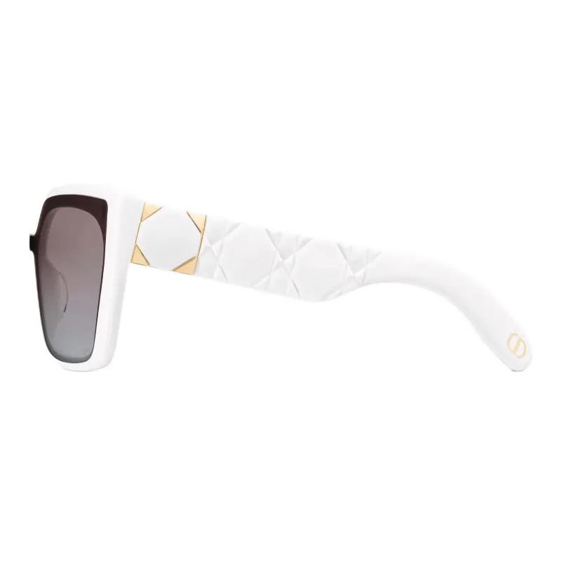 DIOR Irregular Shape Sunglasses Women's White-1