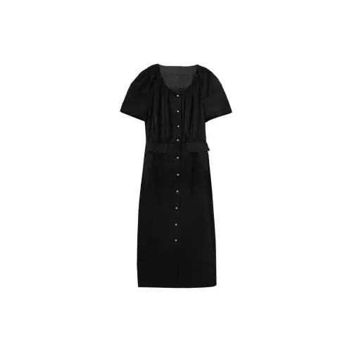 No restrictions Short-Sleeved Dresses Women's Black