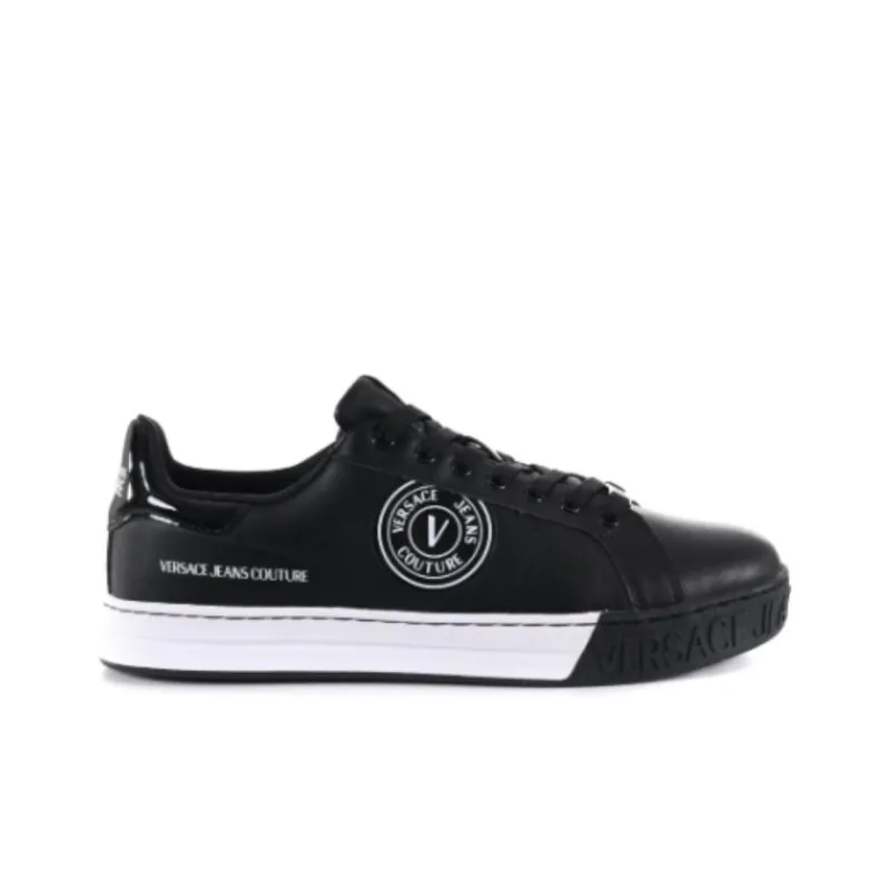 VERSACE JEANS Couture Low Top Skateboard Shoes Men's Black-1