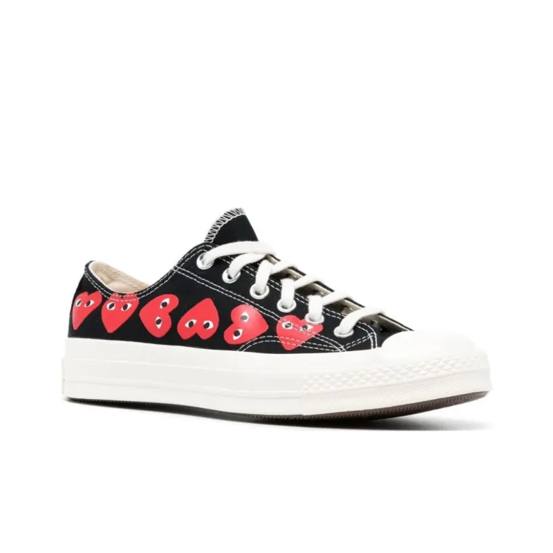 Converse Comme Des Garçons PLAY X Chuck 70 Low 'Multi Heart   Black'-2