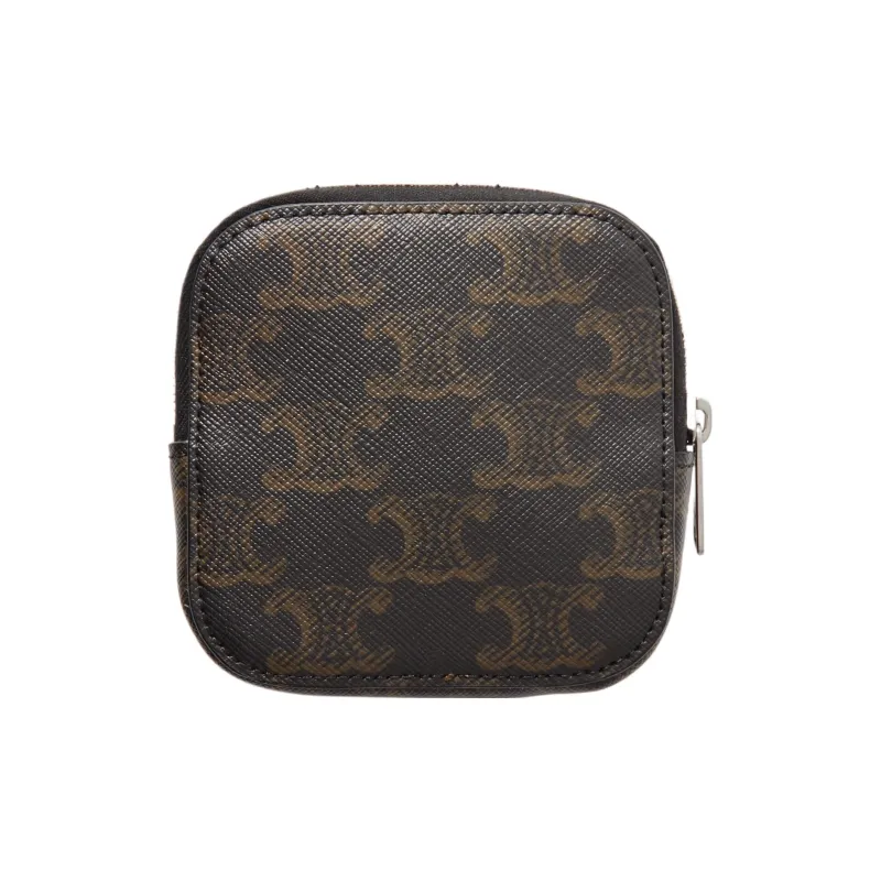 CELINE Triomphe Canvas Wallet Men's Brown-0