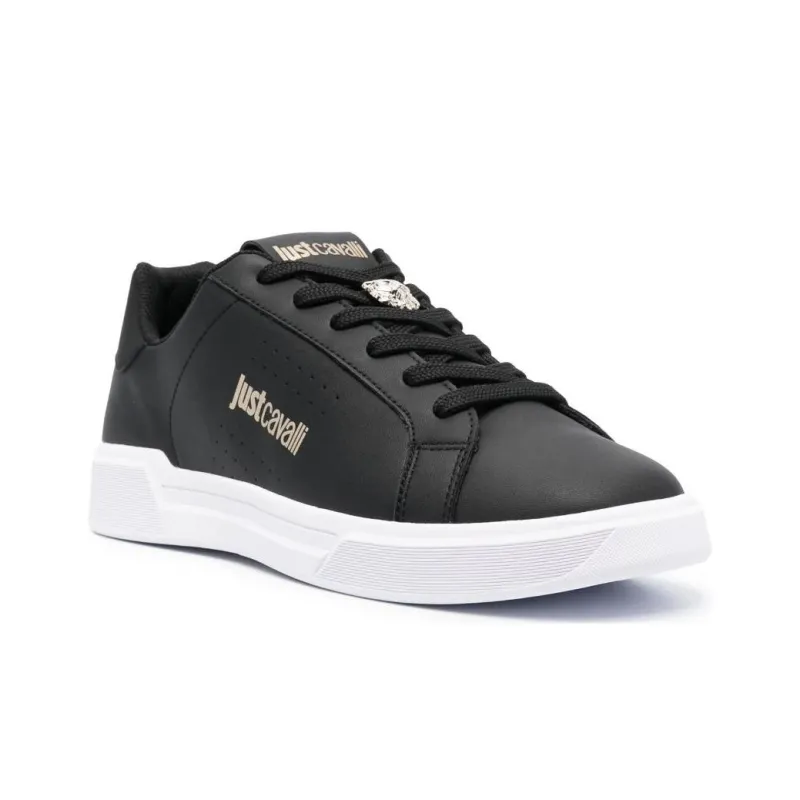 Just Cavalli Low-Top Skateboard Shoes Men's Black-2