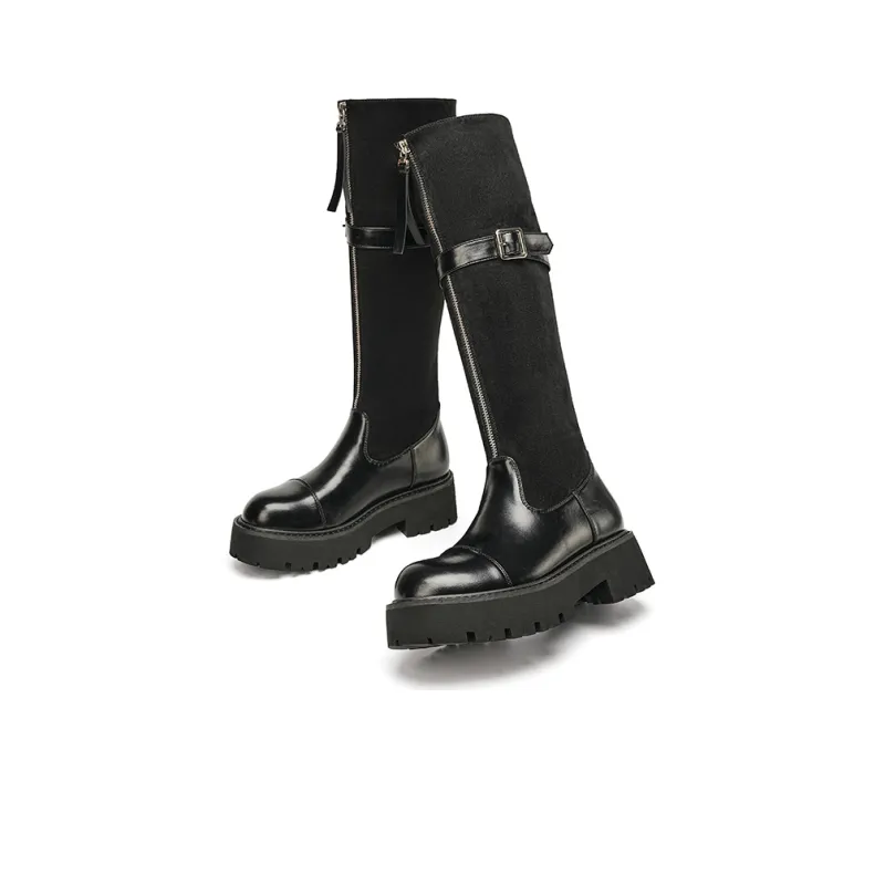 EBLAN Knee high Boots Women's Black-4