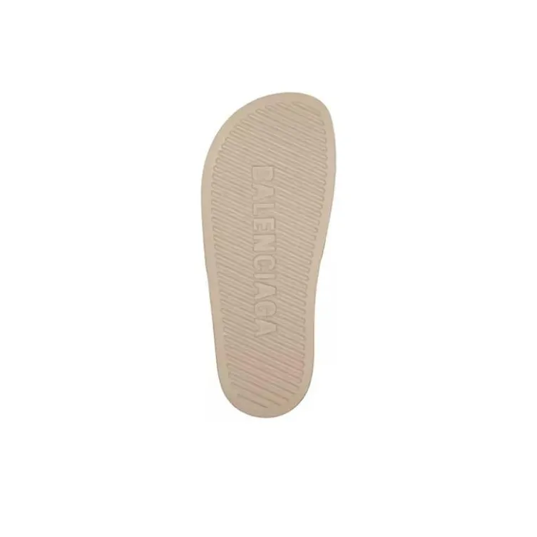 Balenciaga Monogram Slides Light Brown Black-4