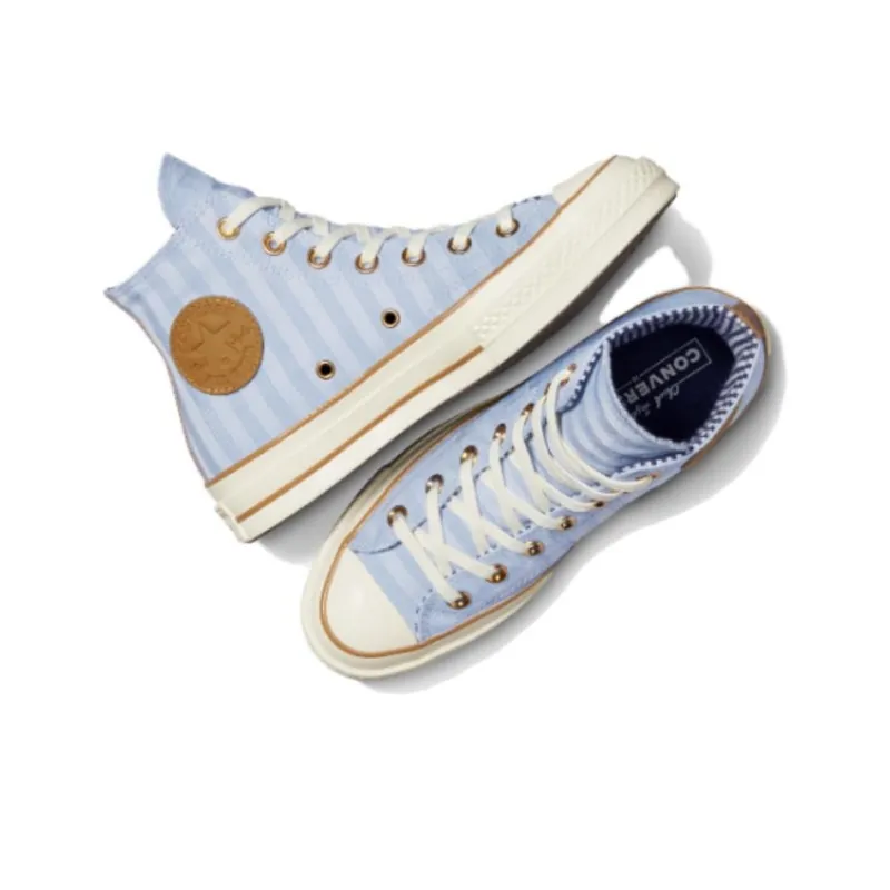 Converse Chuck 70 Anti Slip Wear Resistant High Top Canvas Shoes Unisex Blue-3