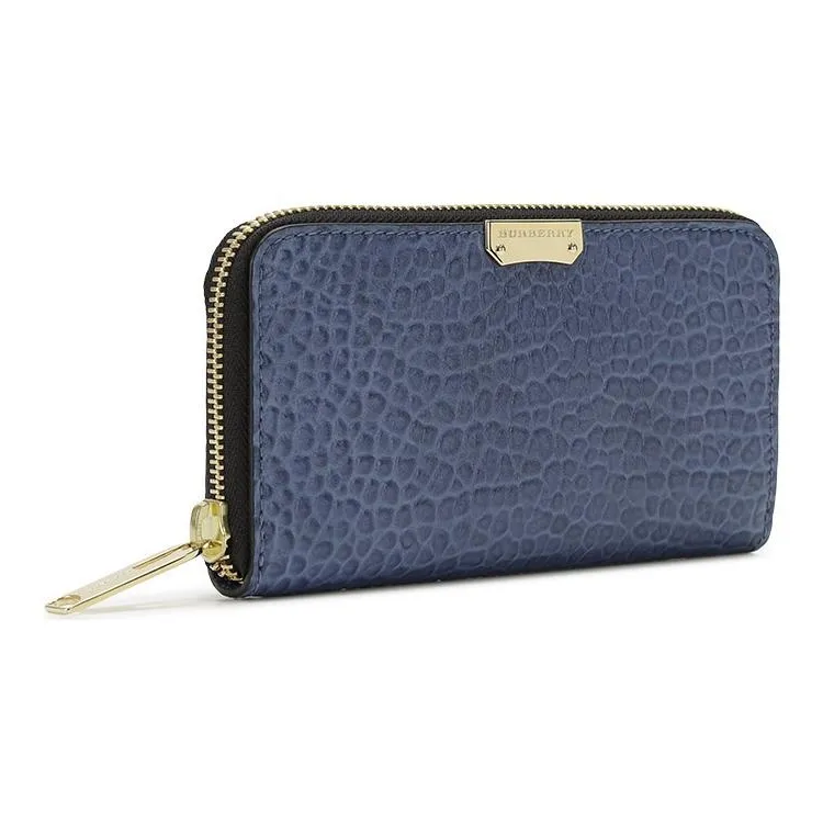 Burberry Leather Wallets Card Holders Women's Blue-1
