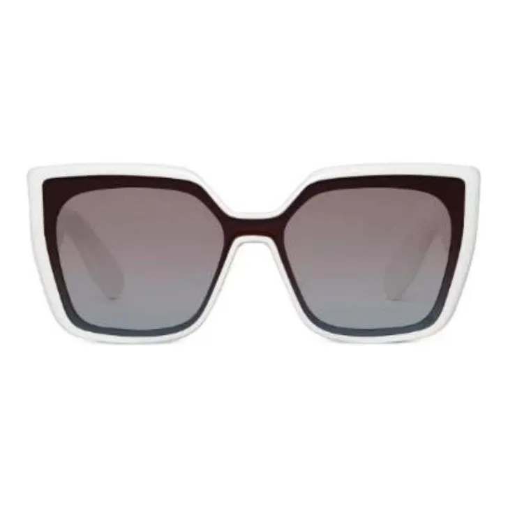 DIOR Irregular Shape Sunglasses Women's White-0