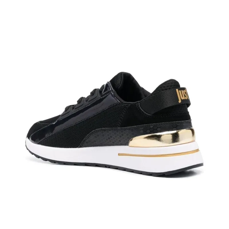 Just Cavalli Low-Top Casual Shoes Men's Black Gold-4