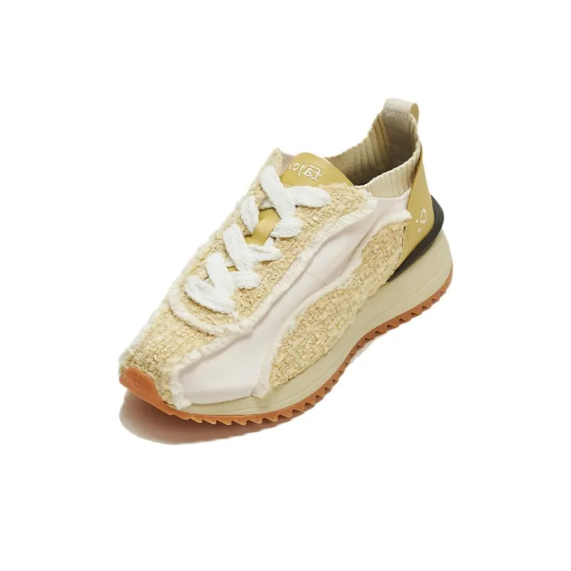 FAJO Height Increasing Low Top Casual Shoes Unisex Yellow-1