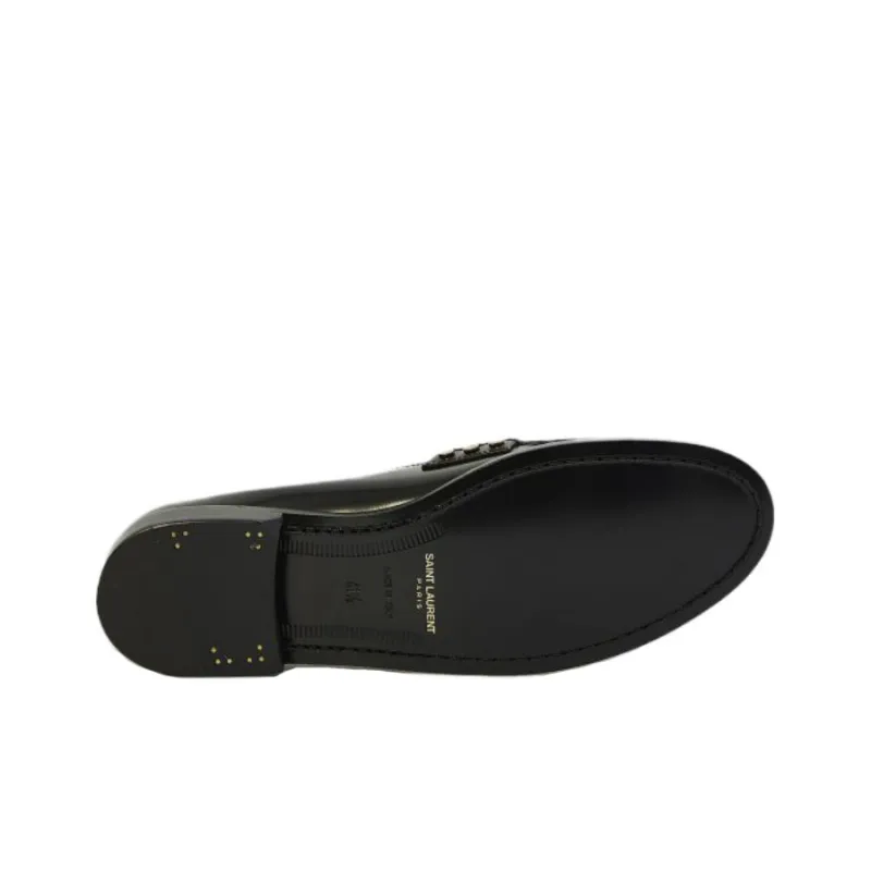 SAINT LAURENT Almond toe Leather Loafers-5