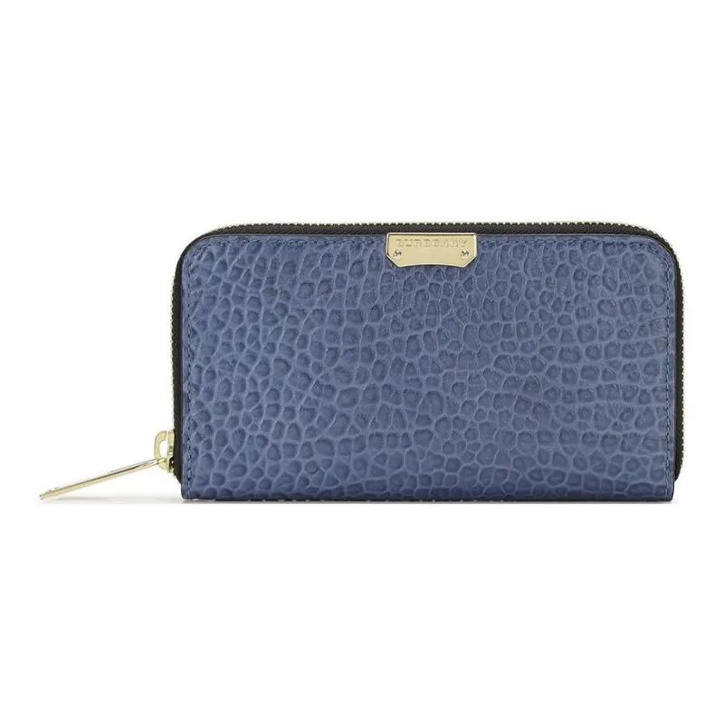Burberry Leather Wallets Card Holders Women's Blue-0