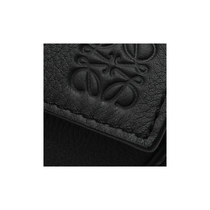 LOEWE Puzzle Cow Leather Fanny Pack Mini Men's Black-4