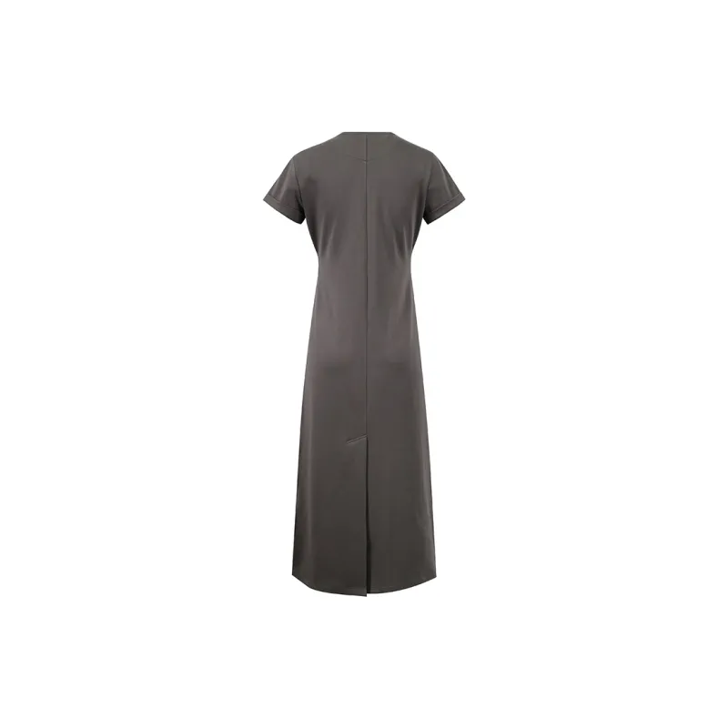 Valeria Obbaco Short Sleeved Dresses Women's Gray-1