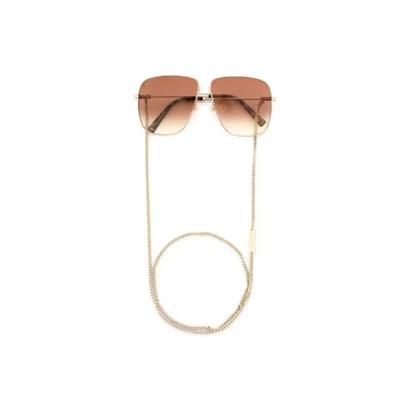 GIVENCHY Acetate Irregular Shape Sunglasses Unisex Gold-0