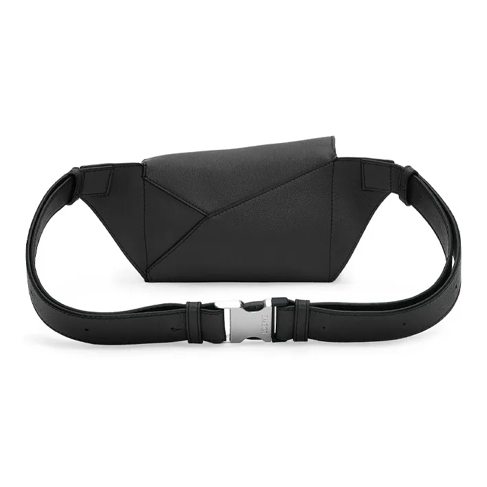 LOEWE Puzzle Cow Leather Fanny Pack Mini Men's Black-3