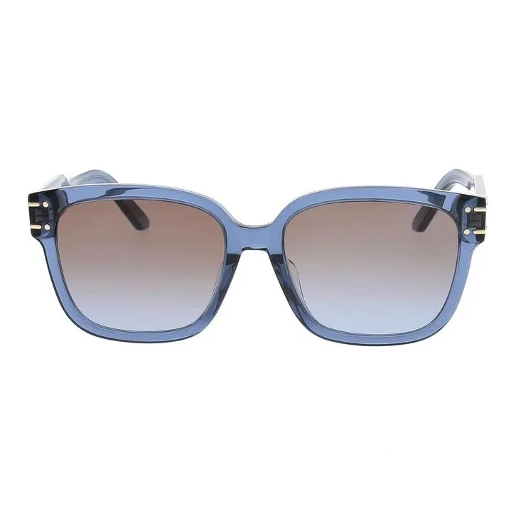 DIOR Acetate Square Sunglasses Women's Blue-1