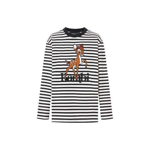 MO&CO T-Shirts Women's Black/White Stripe