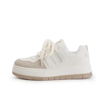 Shen Linsen Abrasion Resistant Waterproof Slip Resistant Low Top Skateboard Shoes Women's Beige Brown