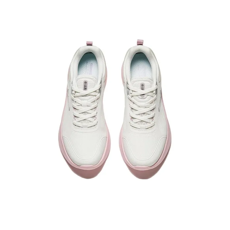 Anta Variety Training Collection Cushioning, Wear Resistant Low Top Training Shoes Women's Pink White-2