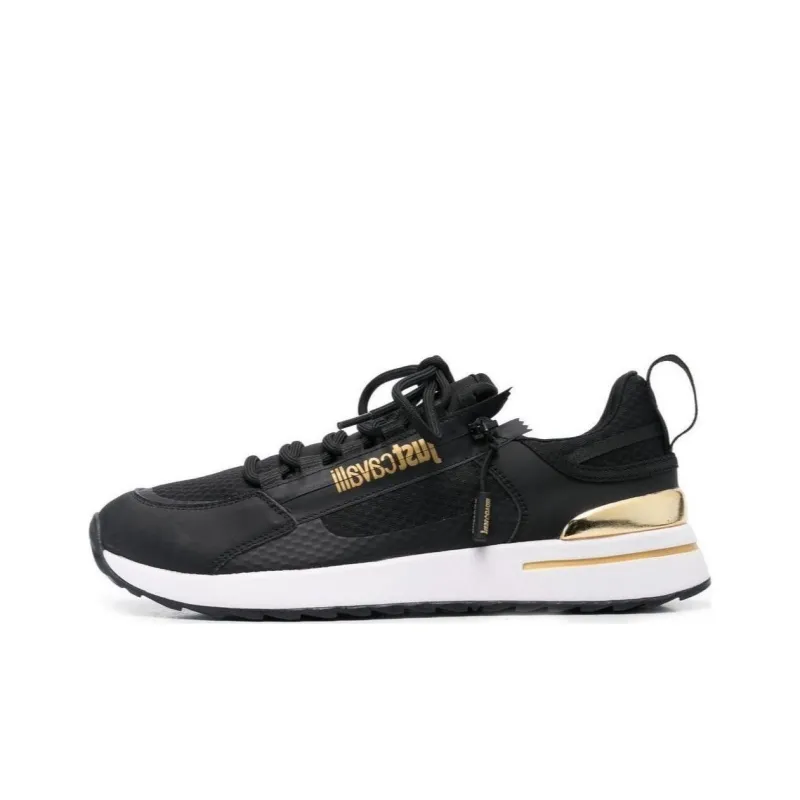 Just Cavalli Low-Top Casual Shoes Men's Black Gold-0