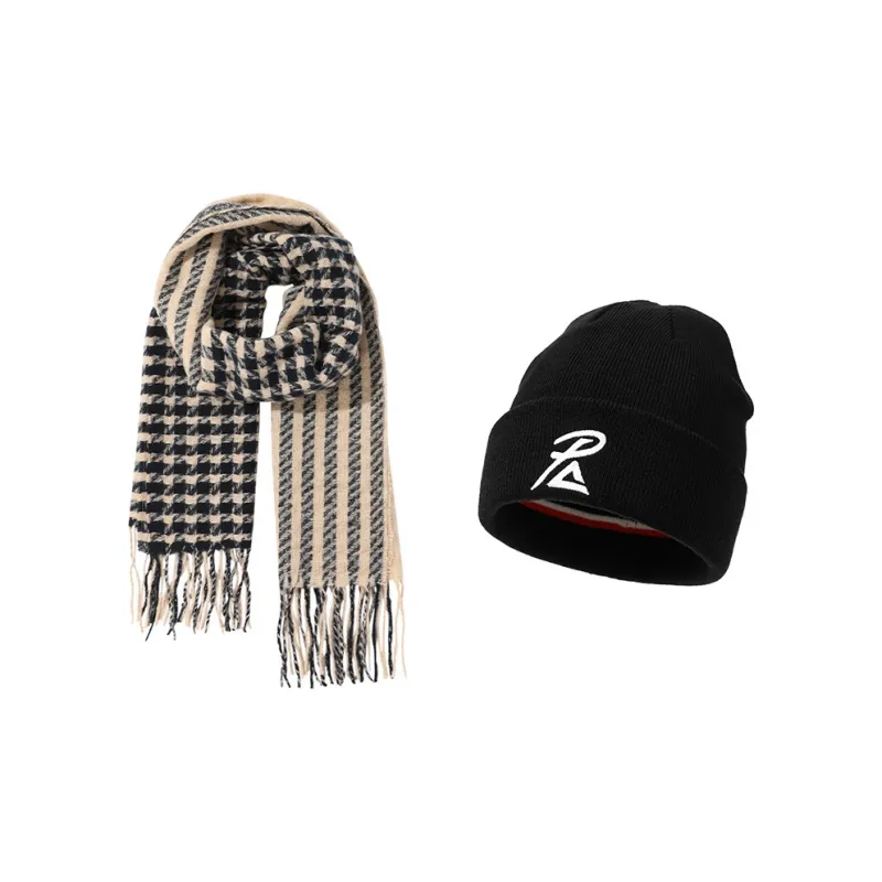 PEAK Knitted Hat And Scarf Set Unisex-0
