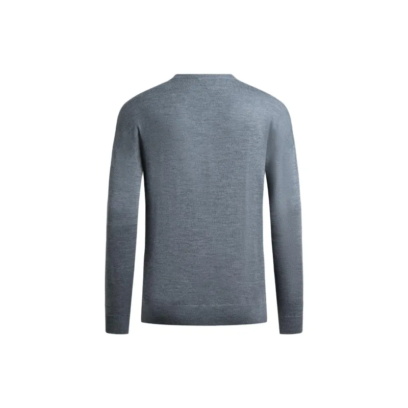 EMPORIO ARMANI Intarsia knit Logo Virgin Wool Jumper-8