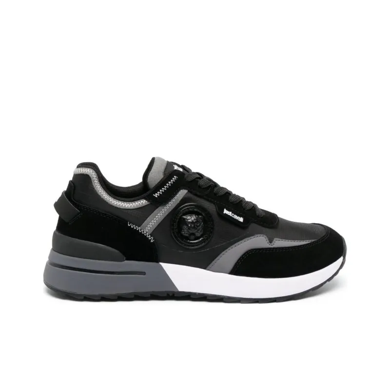 Just Cavalli Logo-patch Panelled Sneakers-1