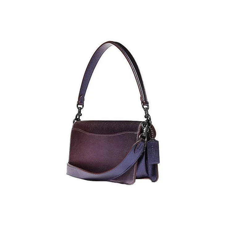 COACH Tabby Metal Leather Portable Crossbody Bag Shoulder Bag Women's Gradient Purple-2