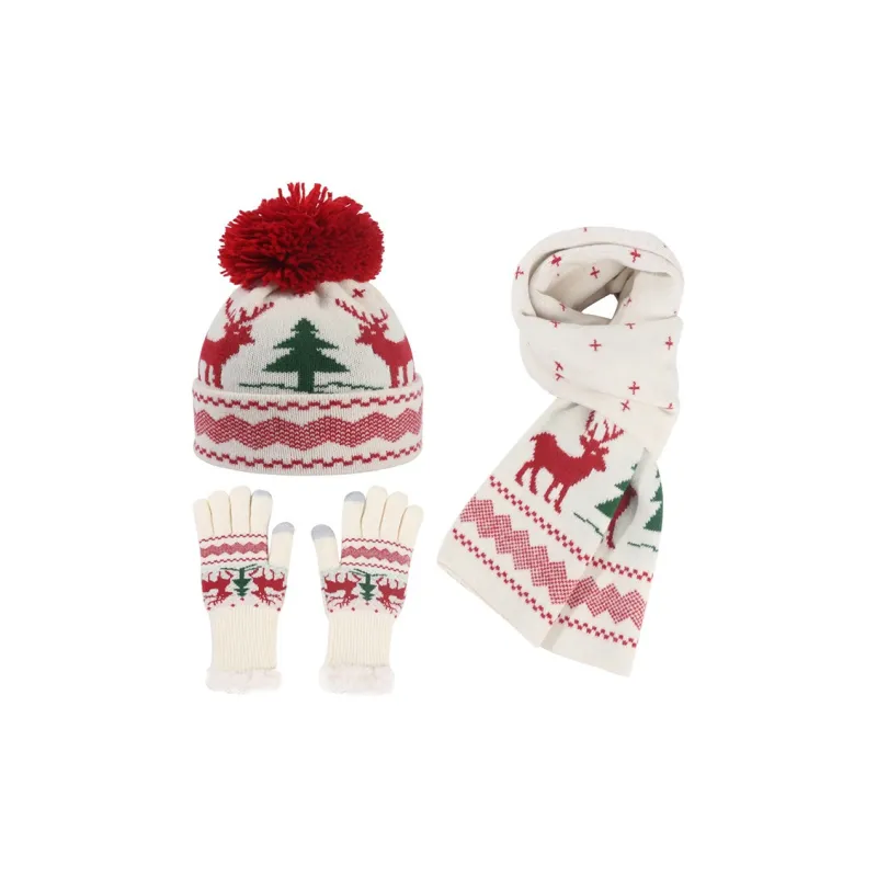 JW Scarf, Hat, And Glove Combo Set Women's-4
