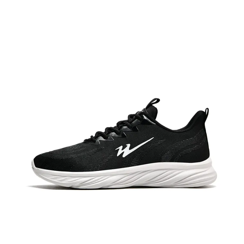 Binary Low Top Running Shoes Men's Black White-0
