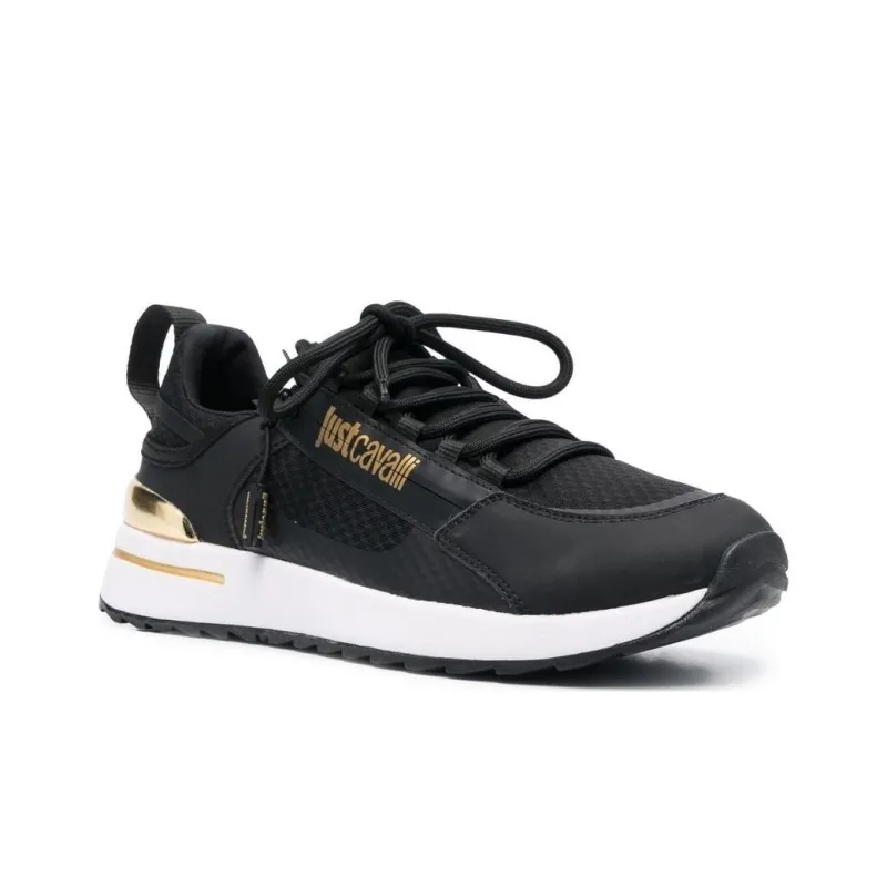 Just Cavalli Low-Top Casual Shoes Men's Black Gold-2